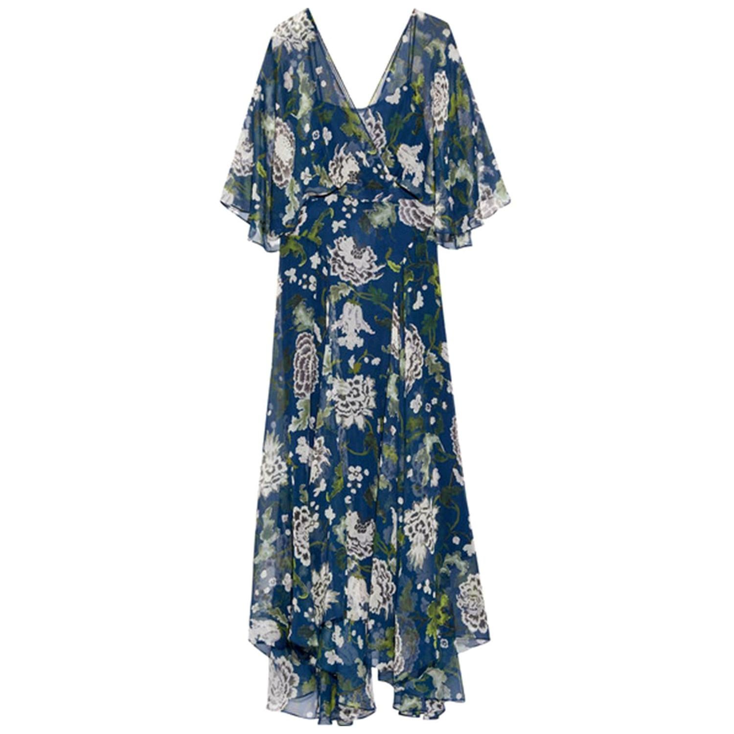 Adam Lippes Floral-Print Silk-Chiffon Maxi Dress 