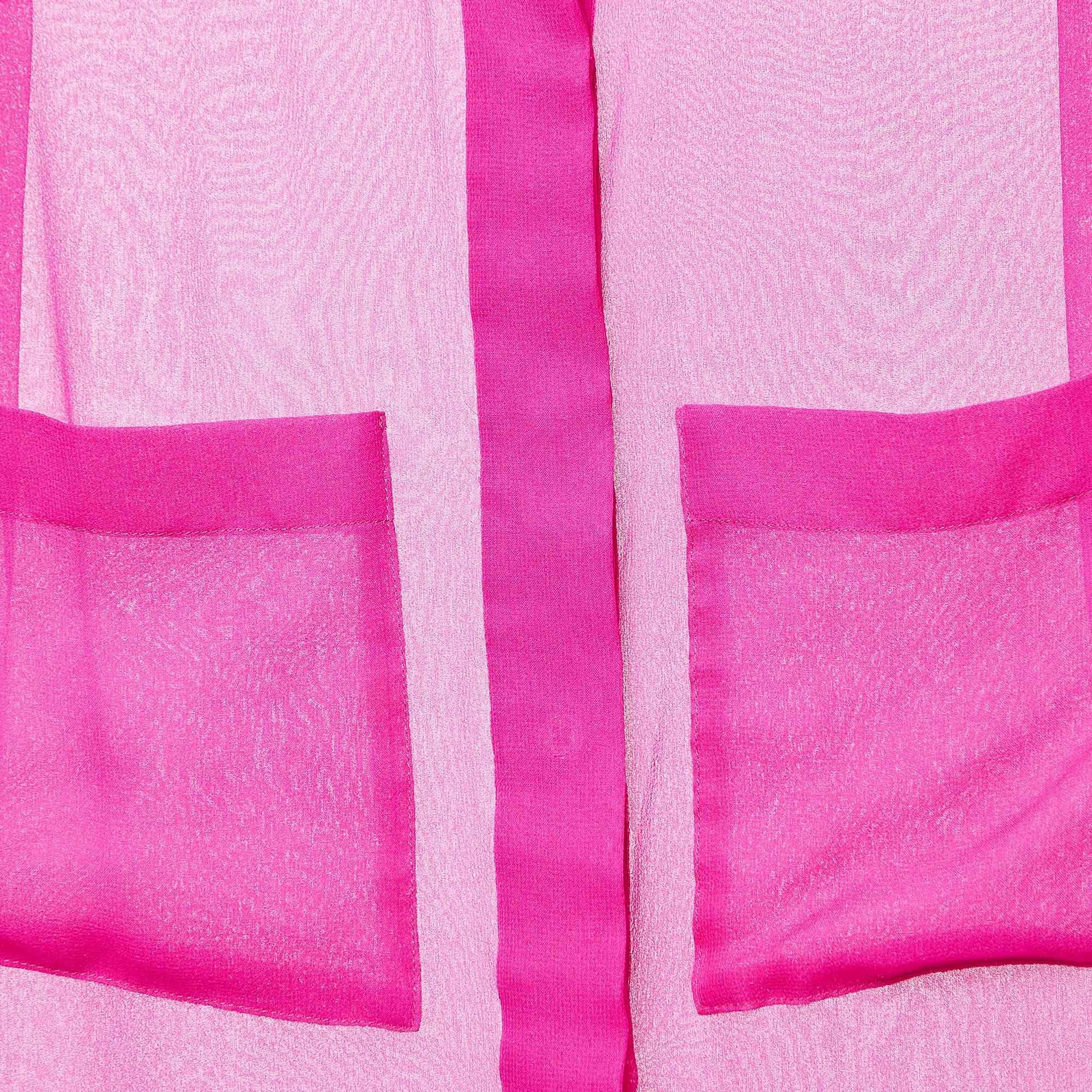 Adam Lippes Camisa de crepé de seda rosa M Rosa en venta
