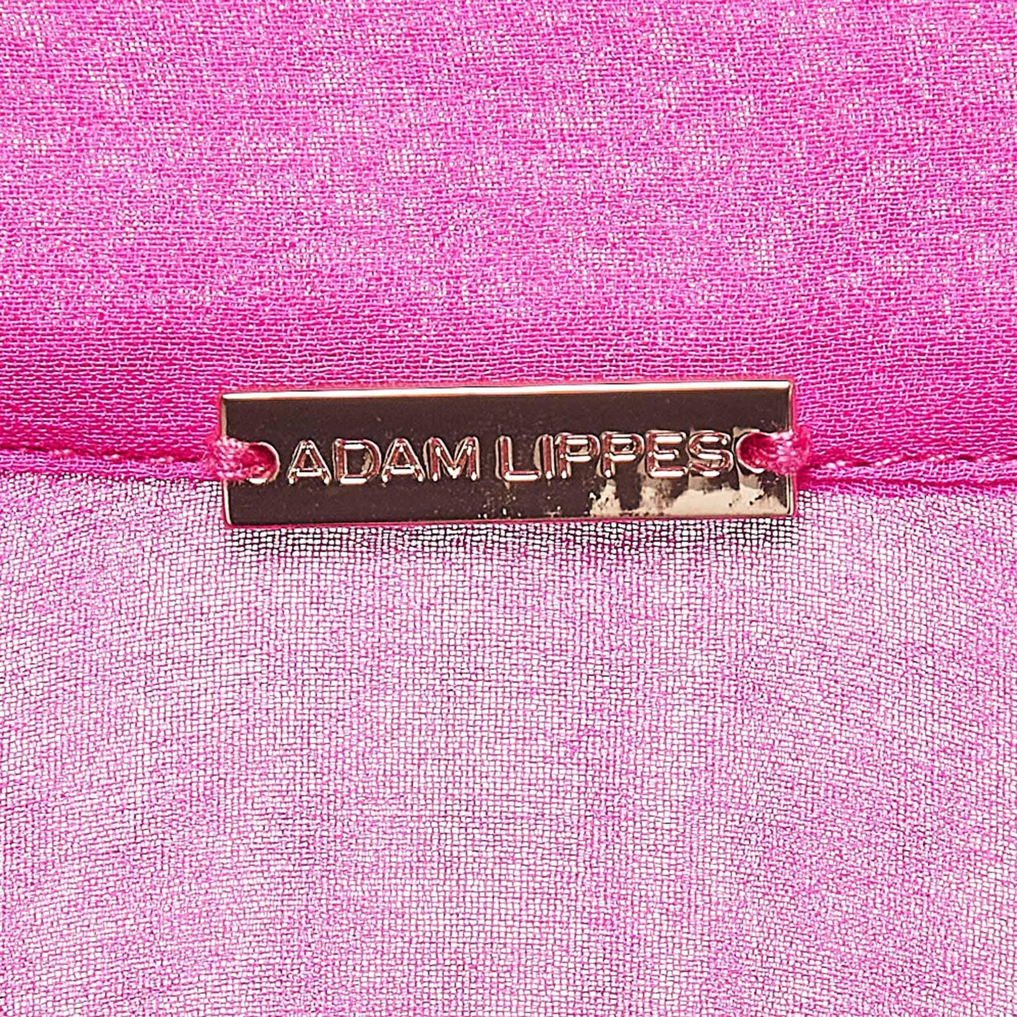 Adam Lippes Camisa de crepé de seda rosa M en venta 2