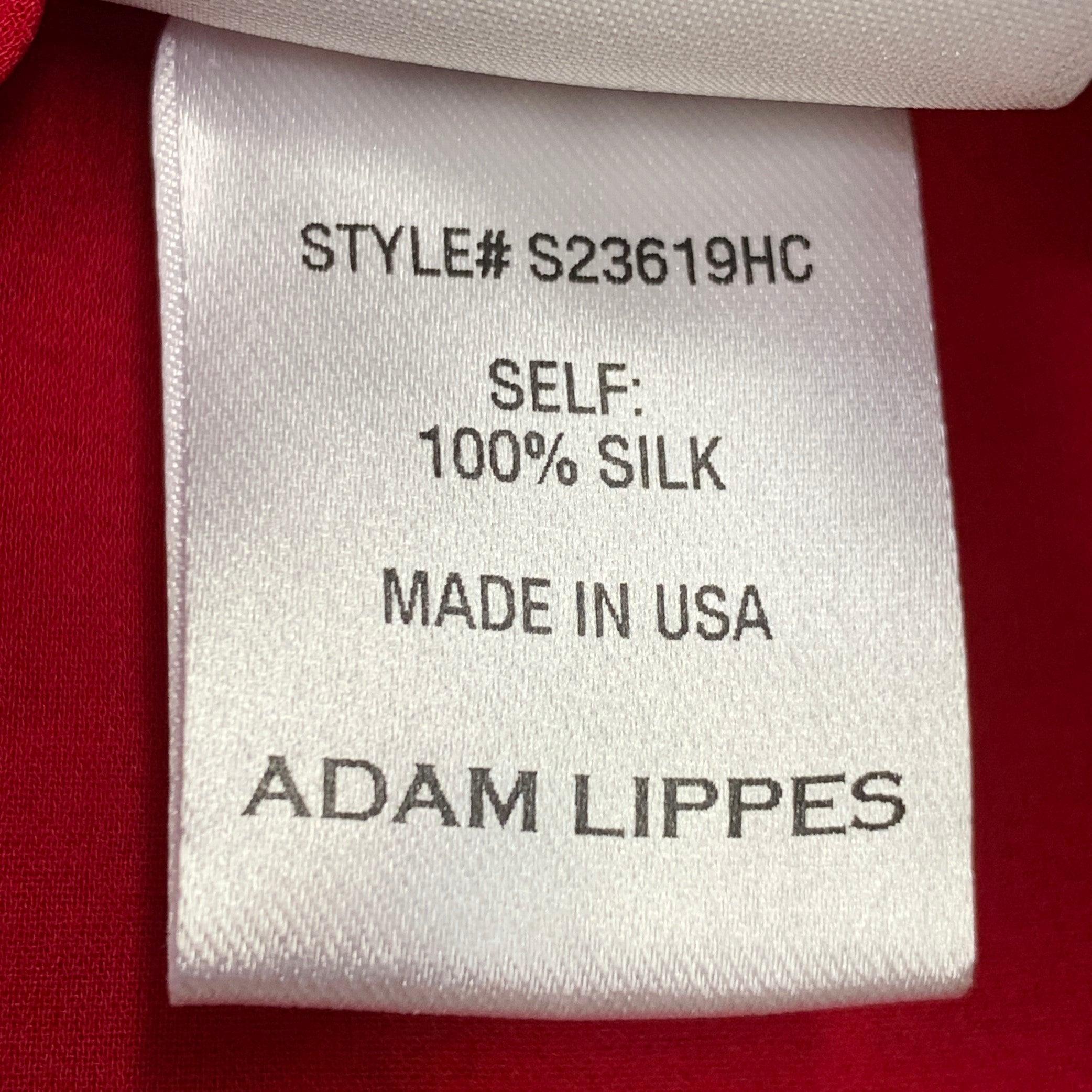 ADAM LIPPES Size S Poppy Red Cotton Crochet A-Line Dress For Sale 4