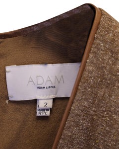 Ärmelloses Kleid mit V-Ausschnitt von Adam Lippies aus beiger Wolle