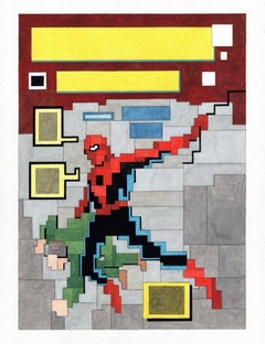 Vintage 90s Nostalgia Signed Numbered Print Set of 4 Spiderman Michael Jordan