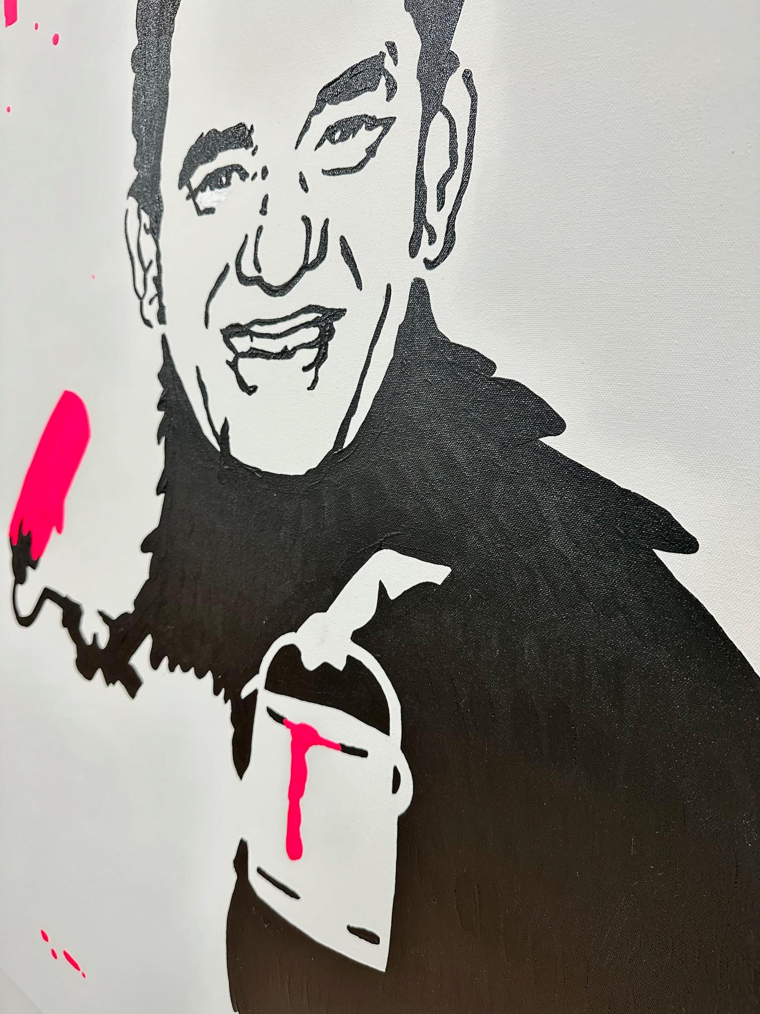 Ratto di Banksy dipinto a mano su tela - Hanksy è tornato in edizione unica - una volta sparito è sparito.

L'opera all'interno del nuovo lavoro di Adams rappresenta un punto di svolta per l'artista, la cui estetica è definita principalmente dalla