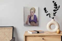 "Shirley" (2016) di Adams Lupton, ritratto realista a olio e cera