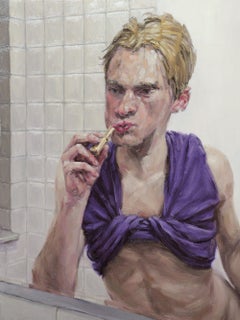 "Shirley" (2016) di Adams Lupton, ritratto realista a olio e cera