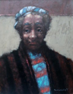 Portrait - XXIe siècle,  Peinture à l'huile - Figuratif, tons foncés