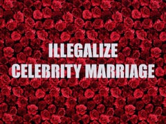 Illegalize Celebrity Marriage, 2016, Adam Mars, Spray Paint, Fabric Panel, Text