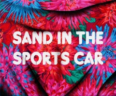 Sand in the Sports Car, 2017, Adam Mars, Acrylic, Spray Paint, Fabric Panel
