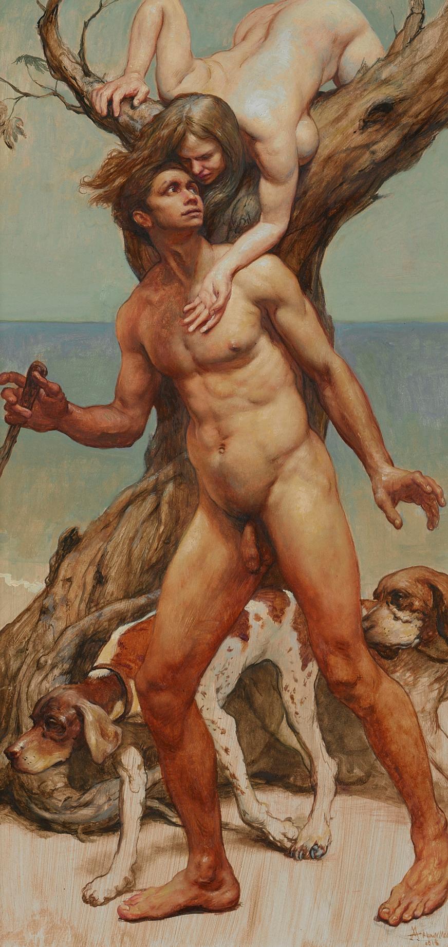 Hermaphroditus - Painting by Adam Miller
