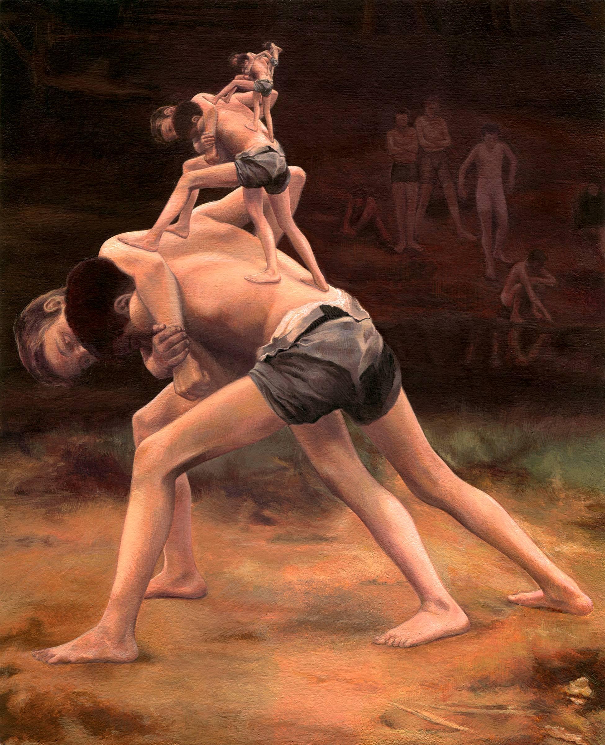 Figurative Painting Adam Mysock - Notre héritage de fiançailles