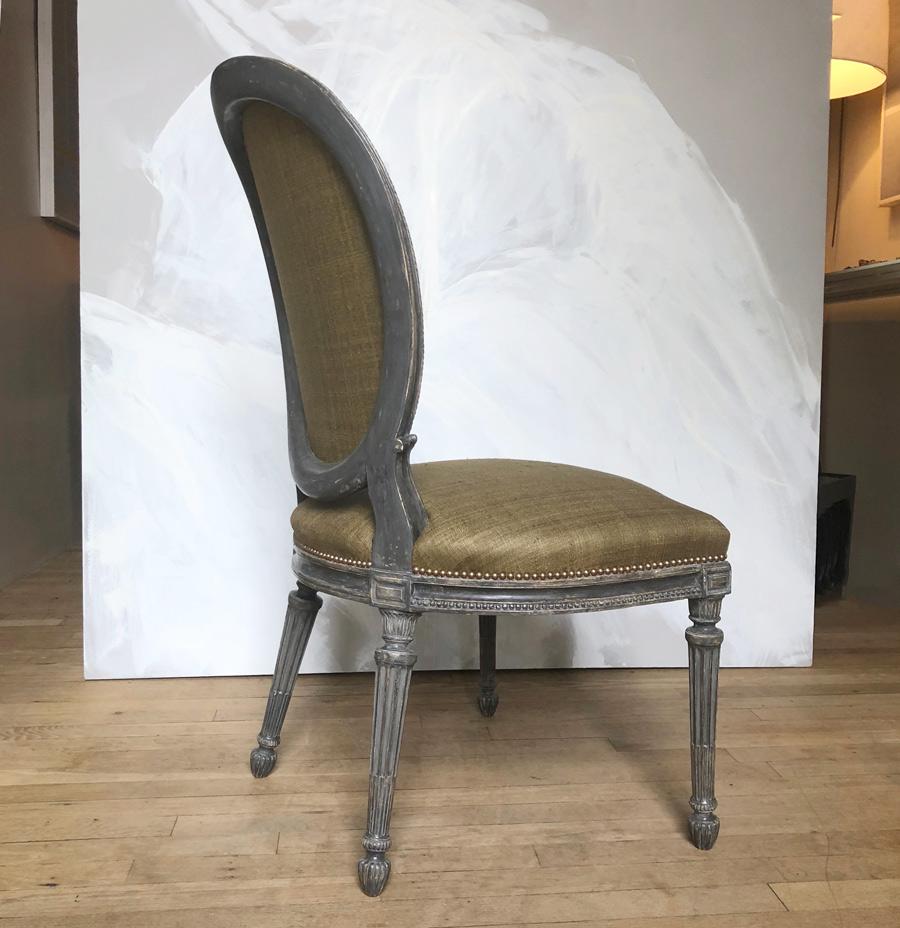 Adam Painted Side Chair Attributed to Thomas Chippendale In Good Condition In New York, NY