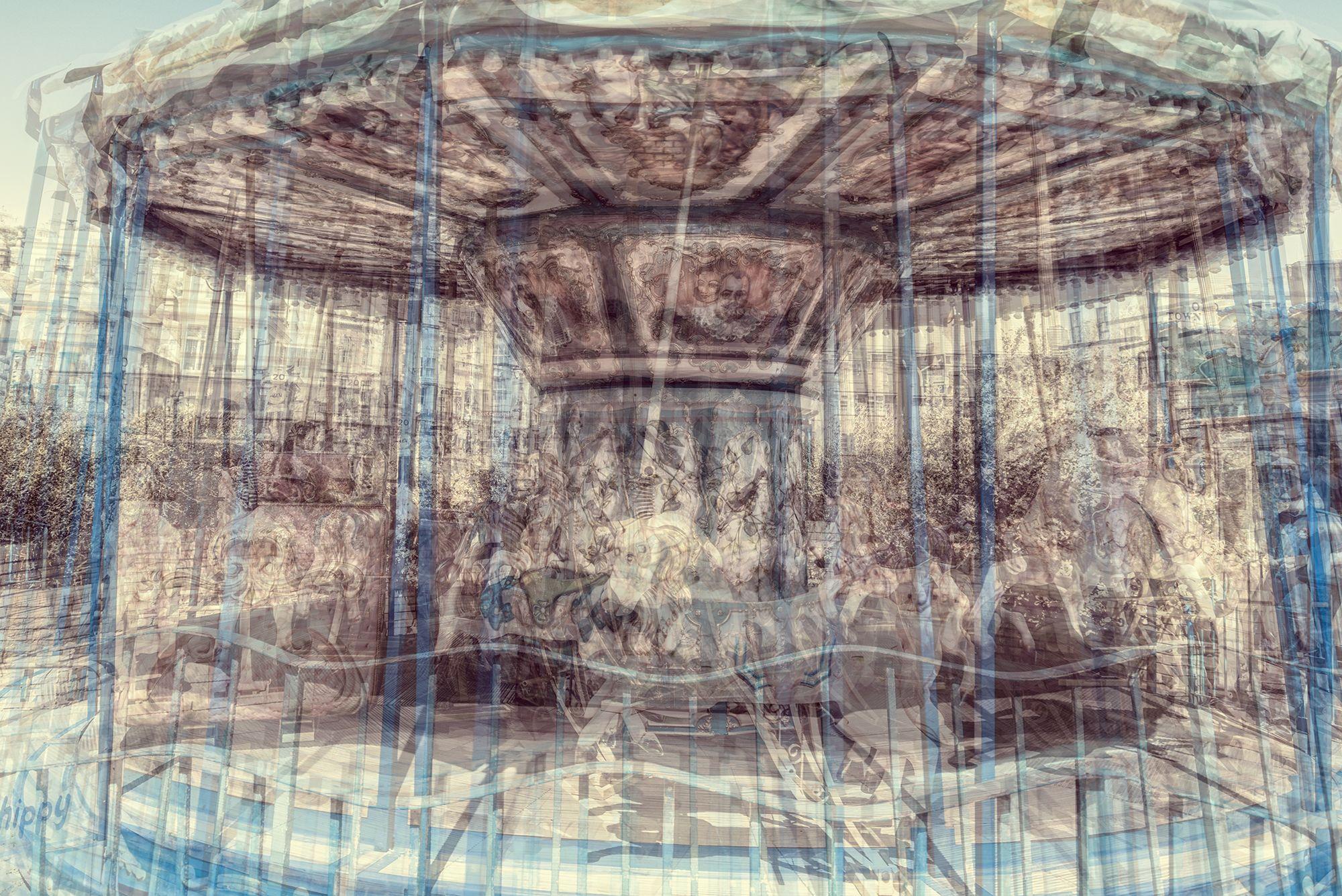 Color Photograph di Adam Regan - On The Merry Go Round I, Fotografia, getto d'inchiostro d'archivio