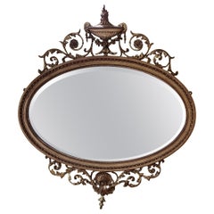 Adam Revival Giltwood and Gesso Mirror