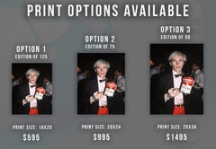 Andy Warhol Autographing Campbell's Soup Can Fine Art Print