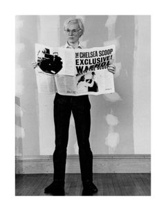 Andy Warhol Reading Newspaper