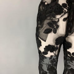 ADAM SELMAN Size 2 Black Lace Dress Pants