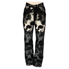 ADAM SELMAN Size 2 Black Lace Dress Pants