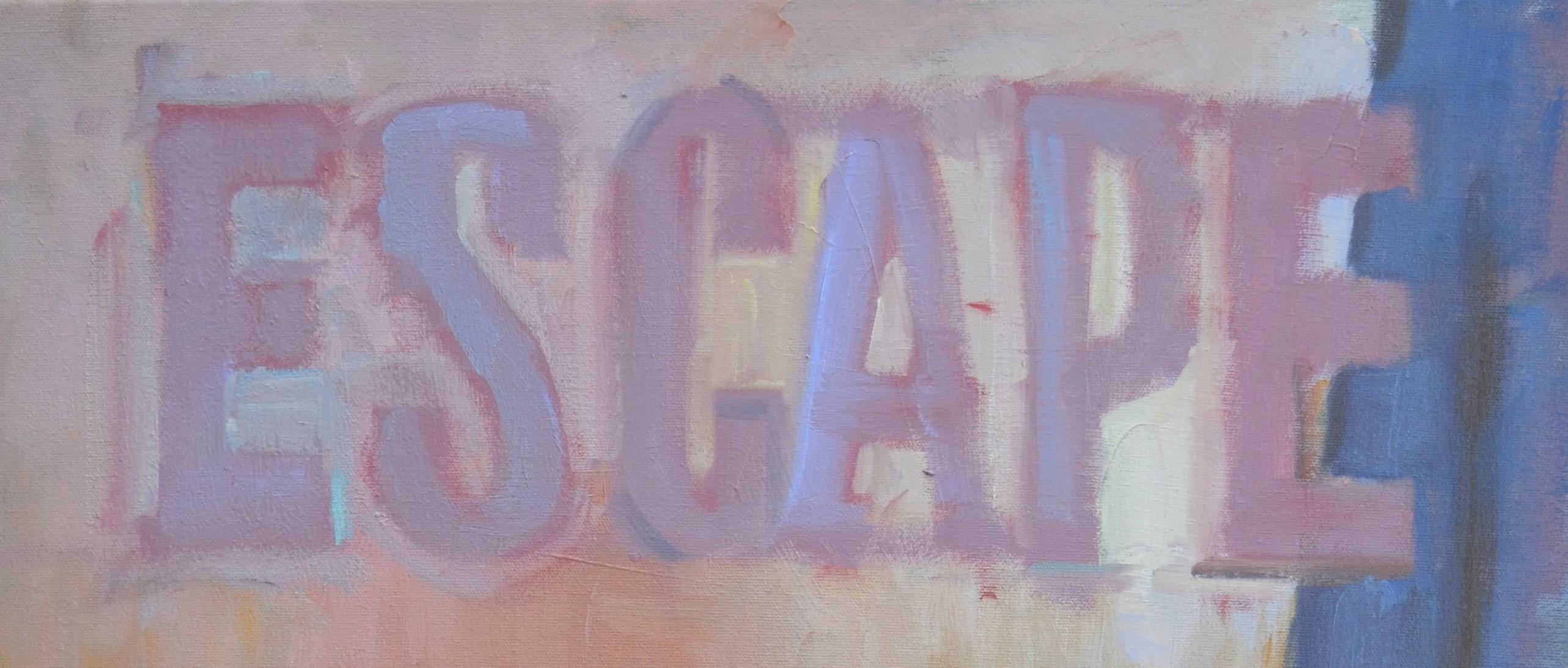 „Escape“ (2024) von Adam Shaw, Original-Ölgemälde eines Astronauten im Angebot 1