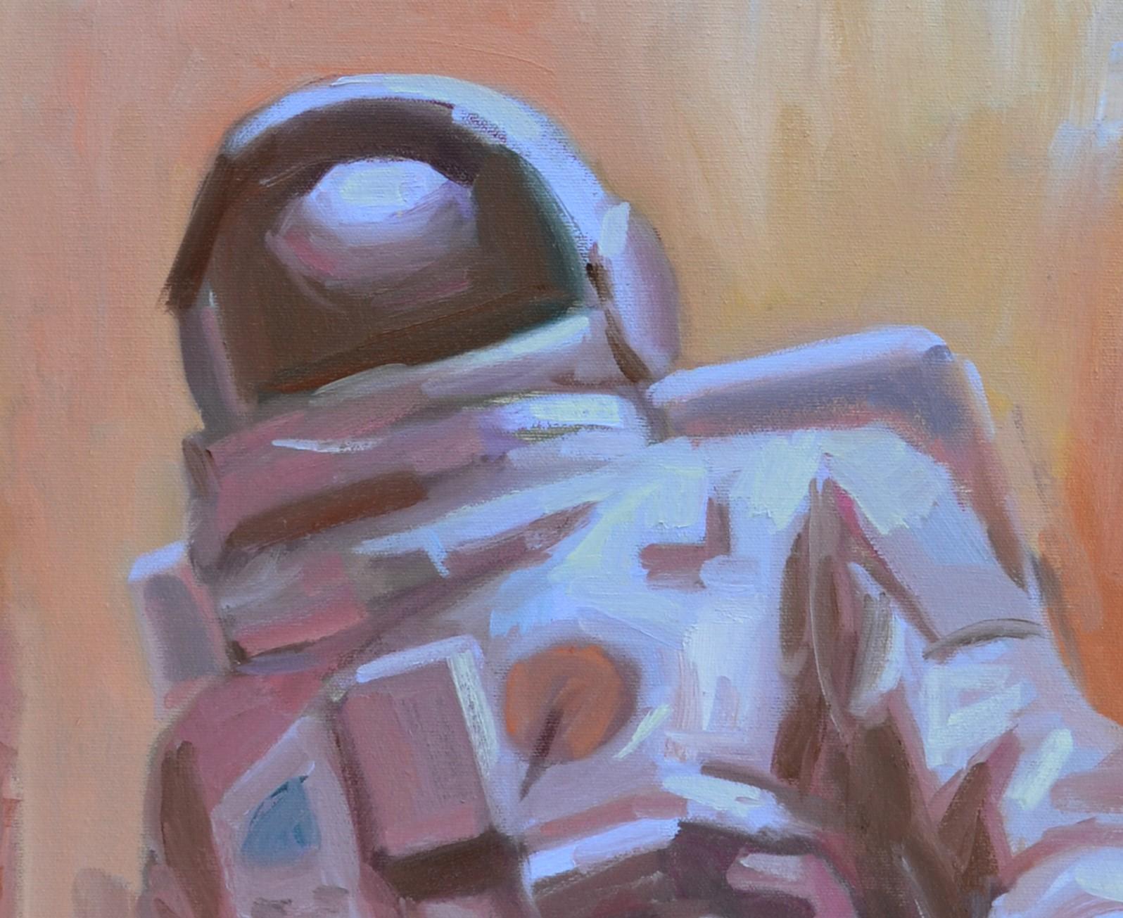 „Escape“ (2024) von Adam Shaw, Original-Ölgemälde eines Astronauten im Angebot 2