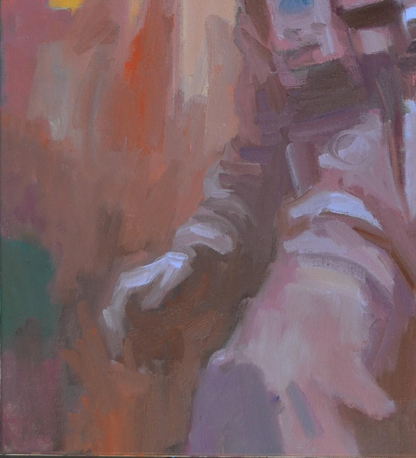 „Escape“ (2024) von Adam Shaw, Original-Ölgemälde eines Astronauten im Angebot 3