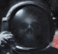 "Life" (2024) di Adam Shaw, dipinto a olio originale di un astronauta