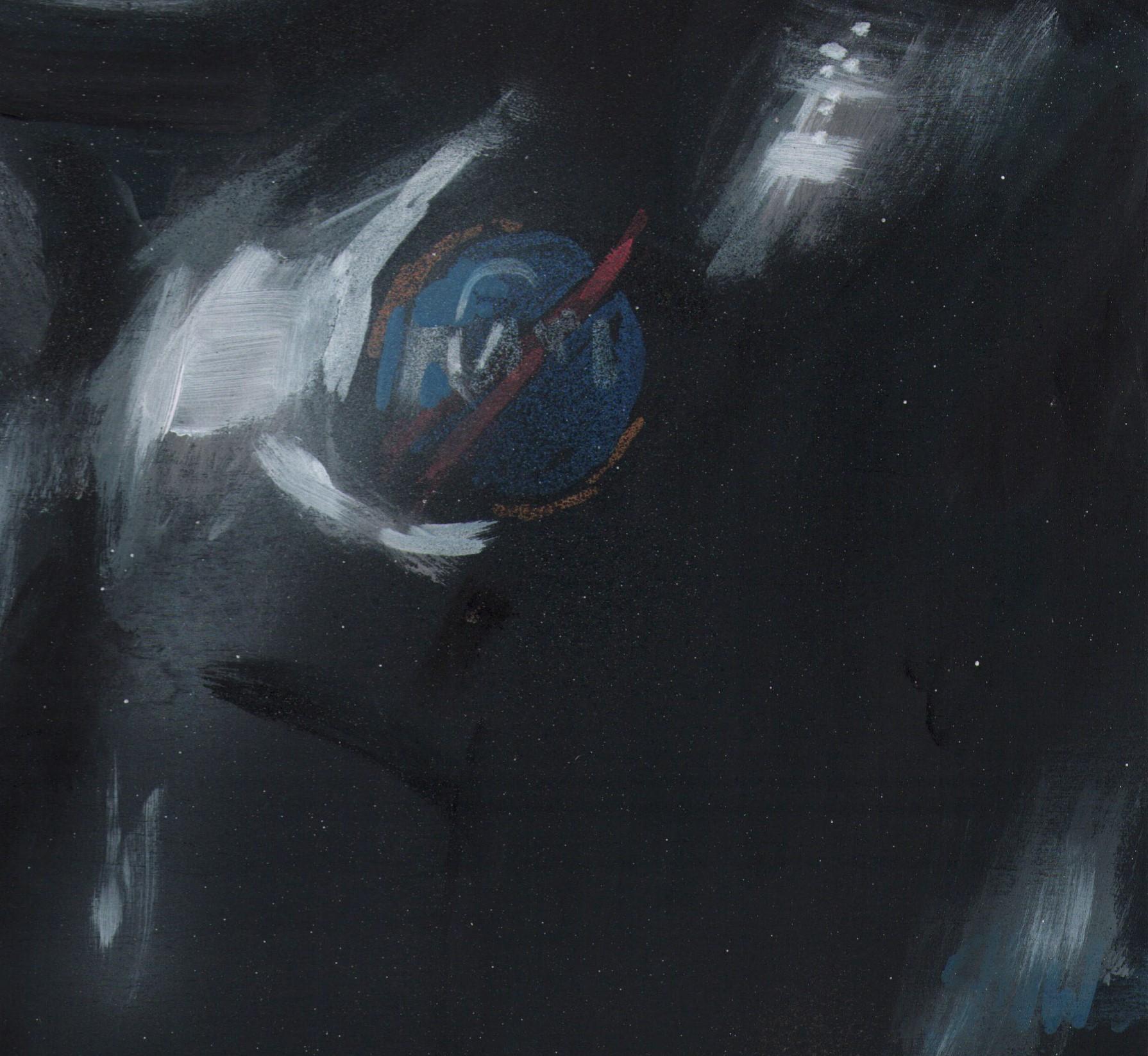„Life“ (2024) von Adam Shaw, Original-Ölgemälde eines Astronauten im Angebot 2