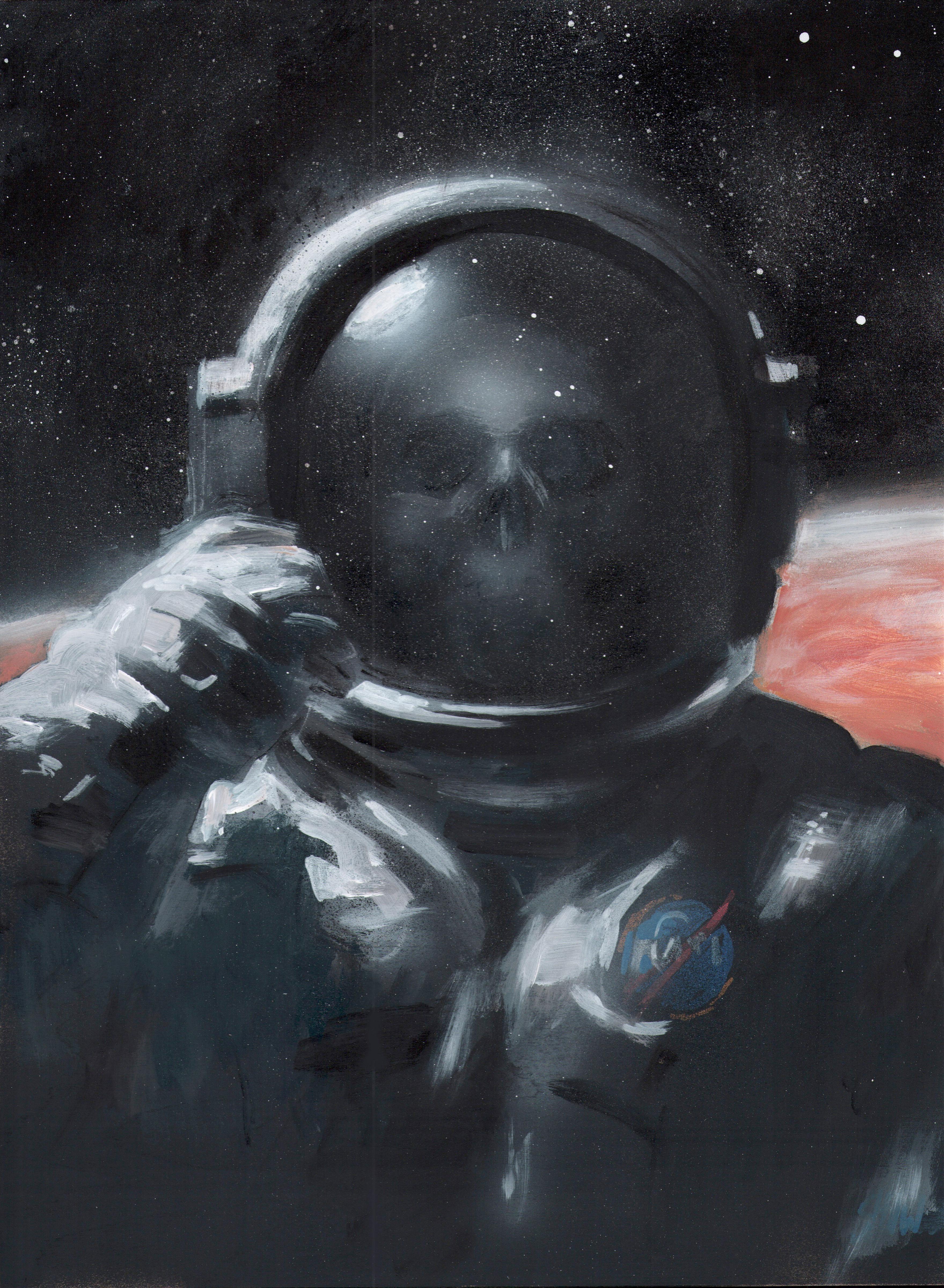 "Life" (2024) von Adam Shaw ist ein handgefertigtes Original-Ölgemälde, das das Porträt eines Astronauten zeigt, der in der Umlaufbahn gestorben zu sein scheint.


Über den Künstler:
Der Figurenmaler, Illustrator und Comiczeichner Adam Benet Shaw