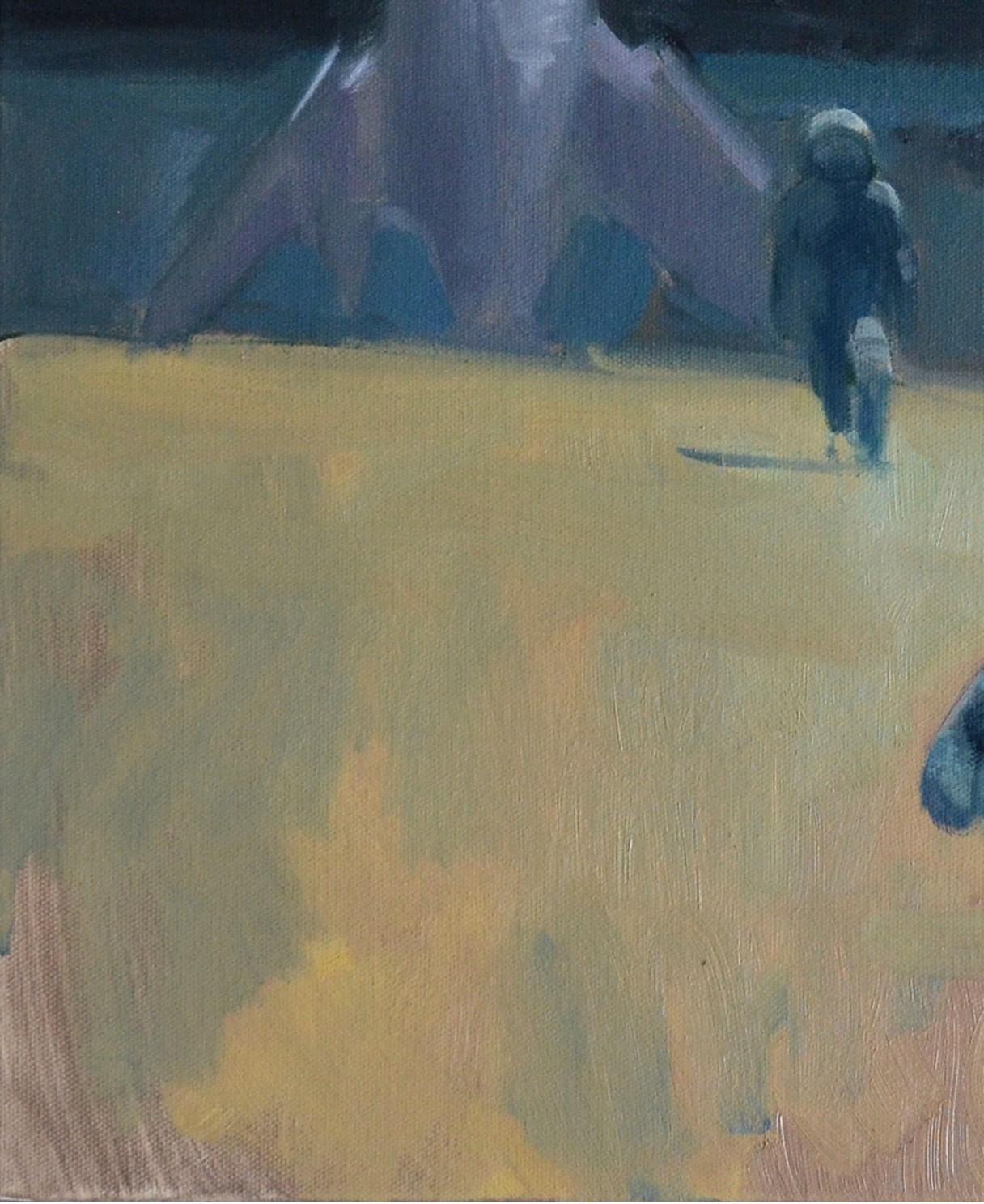 „Moon“ (2024) von Adam Shaw, Original-Ölgemälde von Astronauten im Angebot 1