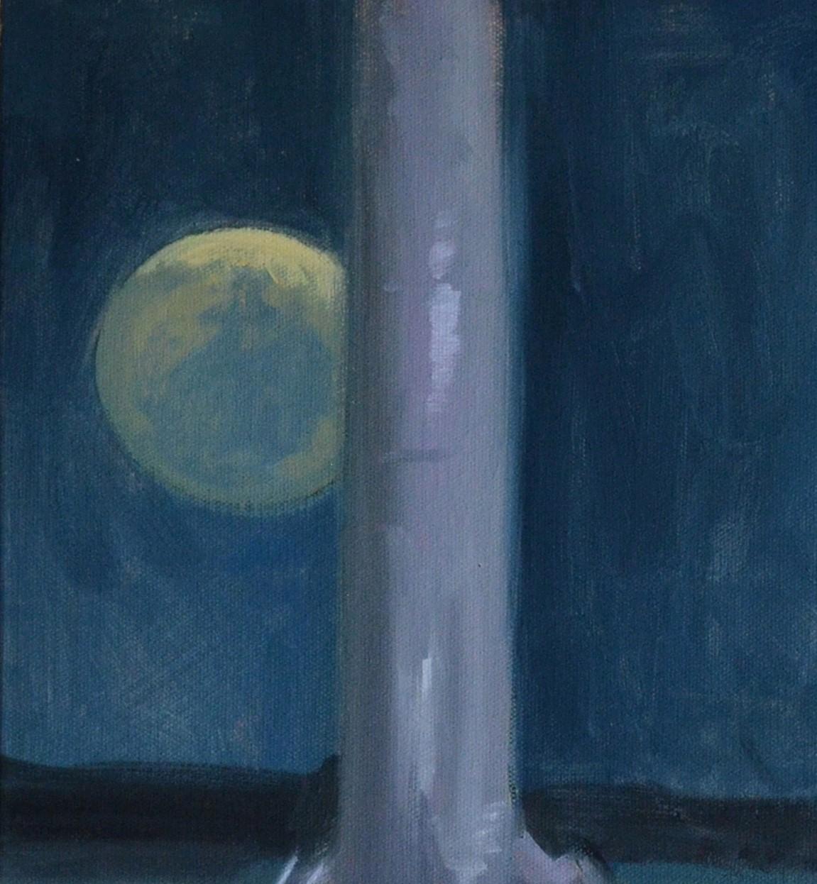 „Moon“ (2024) von Adam Shaw, Original-Ölgemälde von Astronauten im Angebot 2