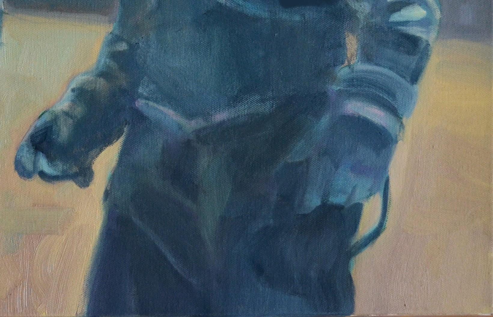 „Moon“ (2024) von Adam Shaw, Original-Ölgemälde von Astronauten im Angebot 4