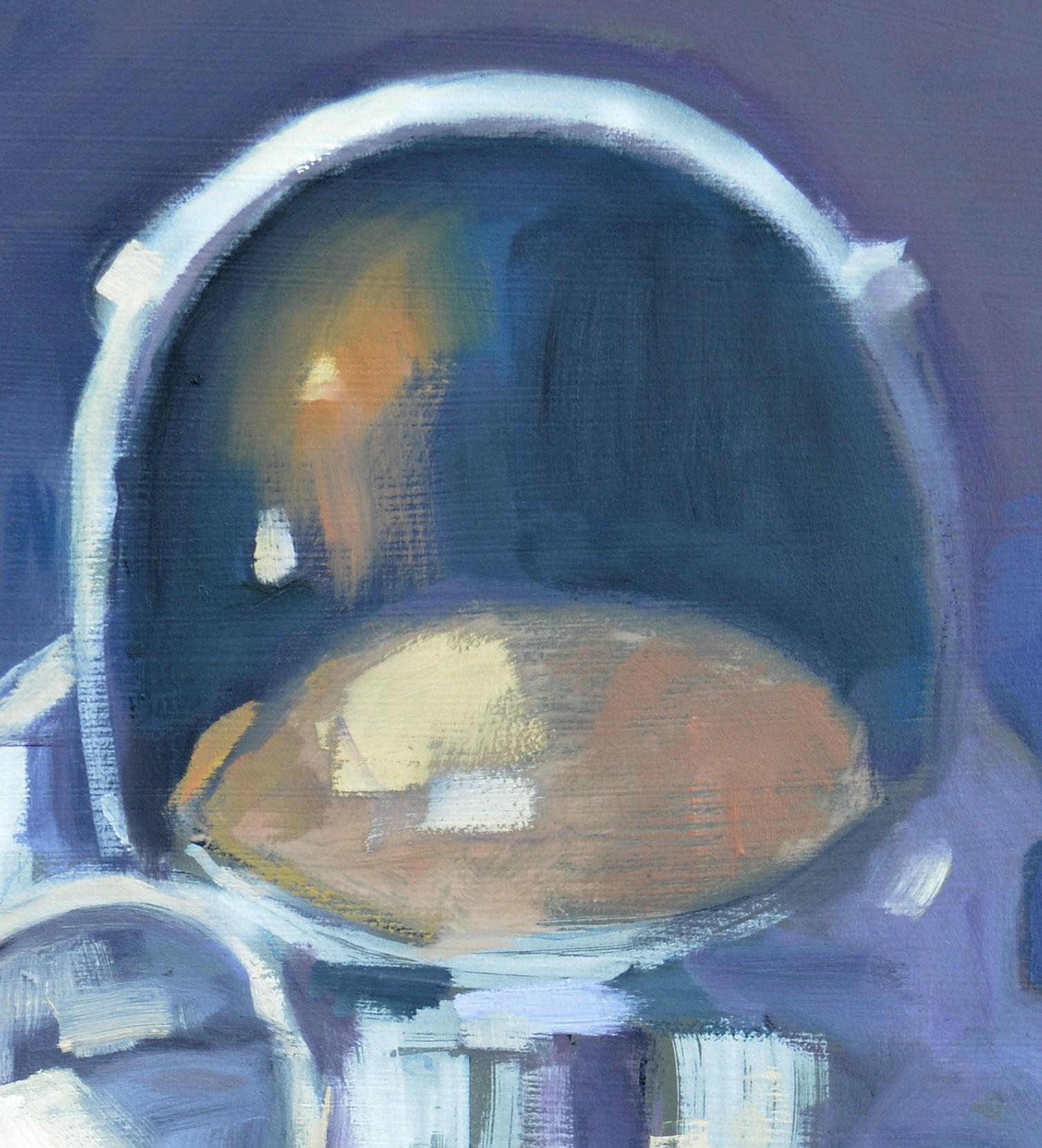 „Suit“ (2024) von Adam Shaw, Original-Ölgemälde eines Astronauten im Angebot 1