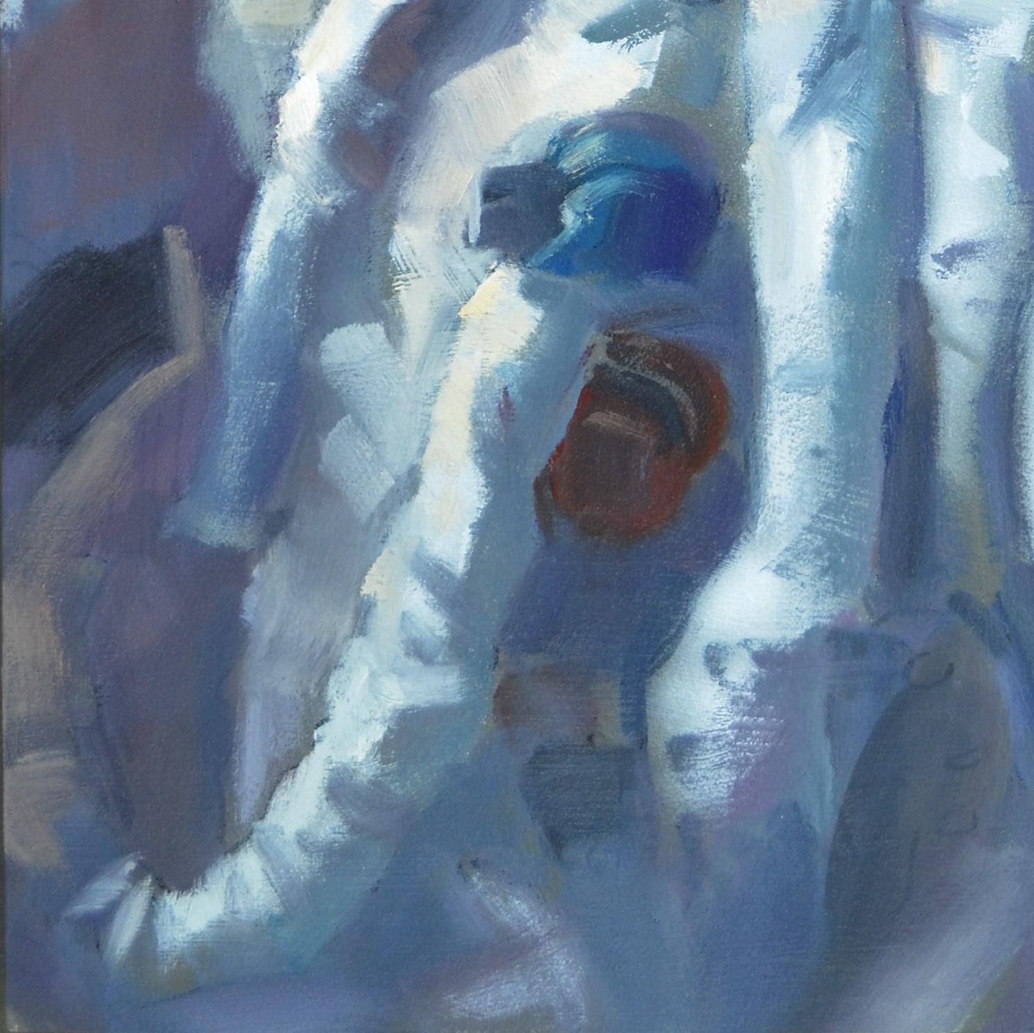 „Suit“ (2024) von Adam Shaw, Original-Ölgemälde eines Astronauten im Angebot 2