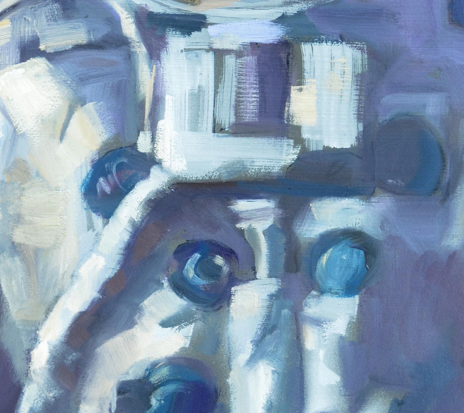 „Suit“ (2024) von Adam Shaw, Original-Ölgemälde eines Astronauten im Angebot 3