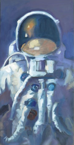"Suit" (2024) By Adam Shaw, Original Oil Painting of Astronaut
