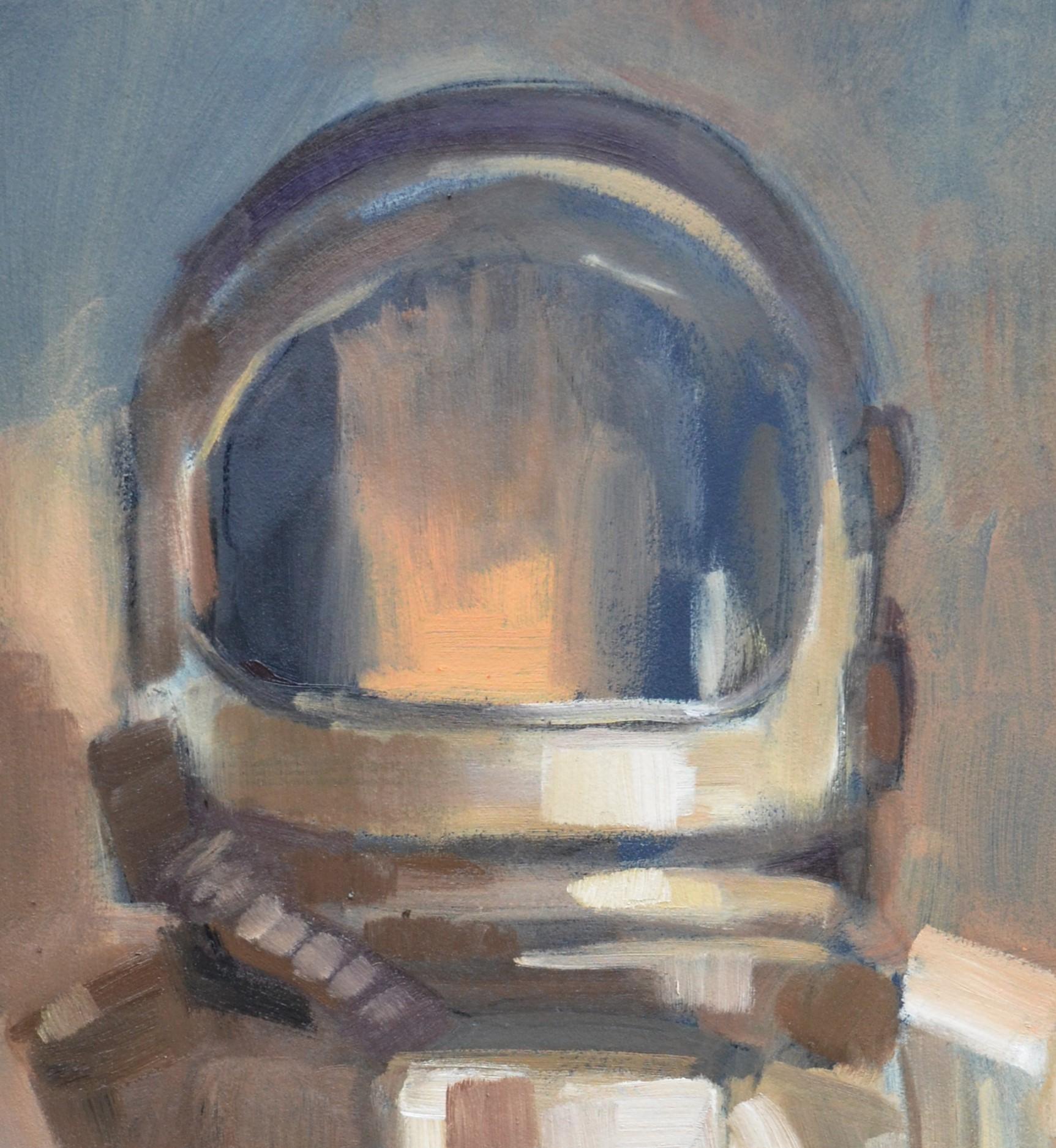 „Suit II“ (2024) von Adam Shaw, Original-Ölgemälde eines Astronauten im Angebot 1