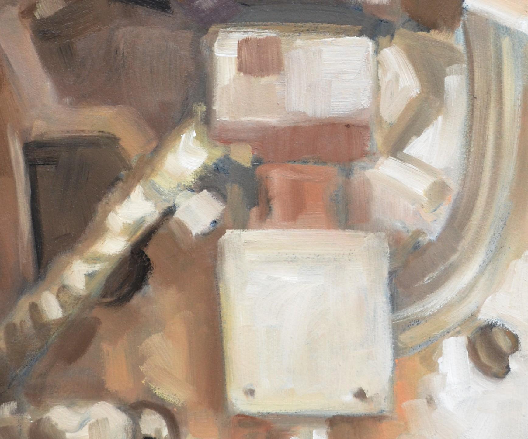 „Suit II“ (2024) von Adam Shaw, Original-Ölgemälde eines Astronauten im Angebot 2