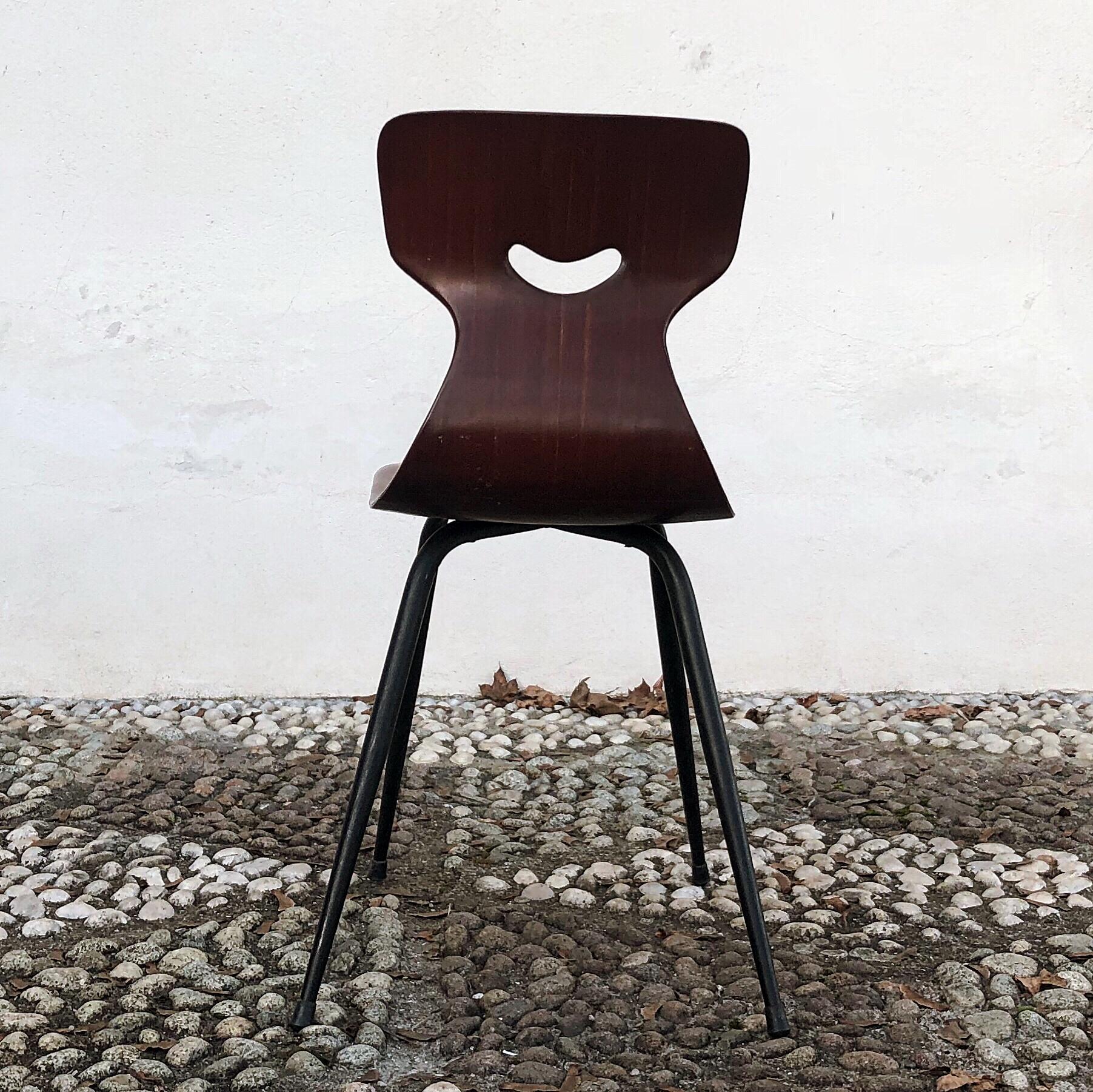 Adam Stegner Plywood Midcentury Sculpted Chairs for Pagholz Flottöto, 1950s For Sale 11