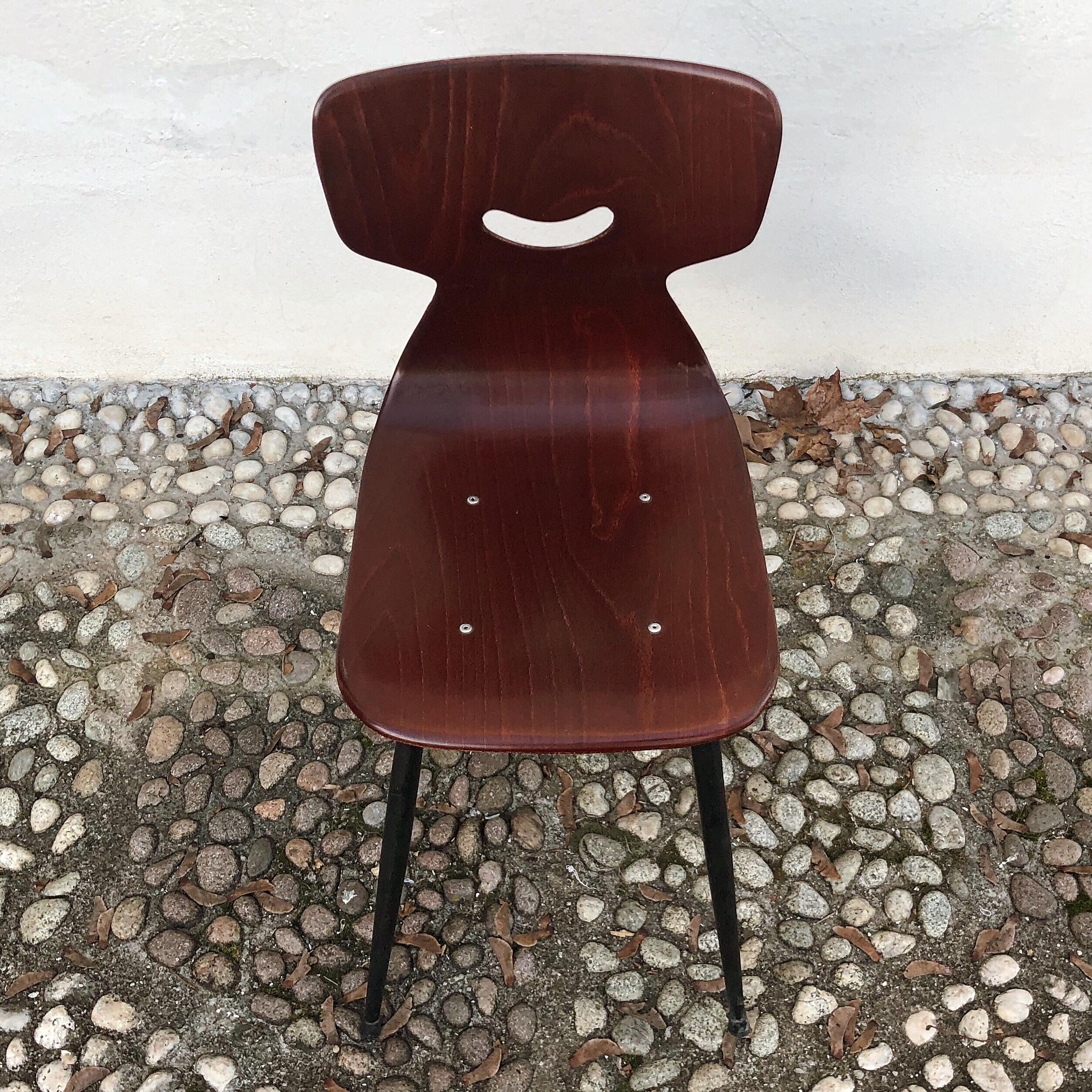 Adam Stegner Plywood Midcentury Sculpted Chairs for Pagholz Flottöto, 1950s For Sale 12