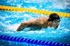 Michael Phelps, compitiendo en los 200 metros mariposa en los Juegos Olímpicos de Londres