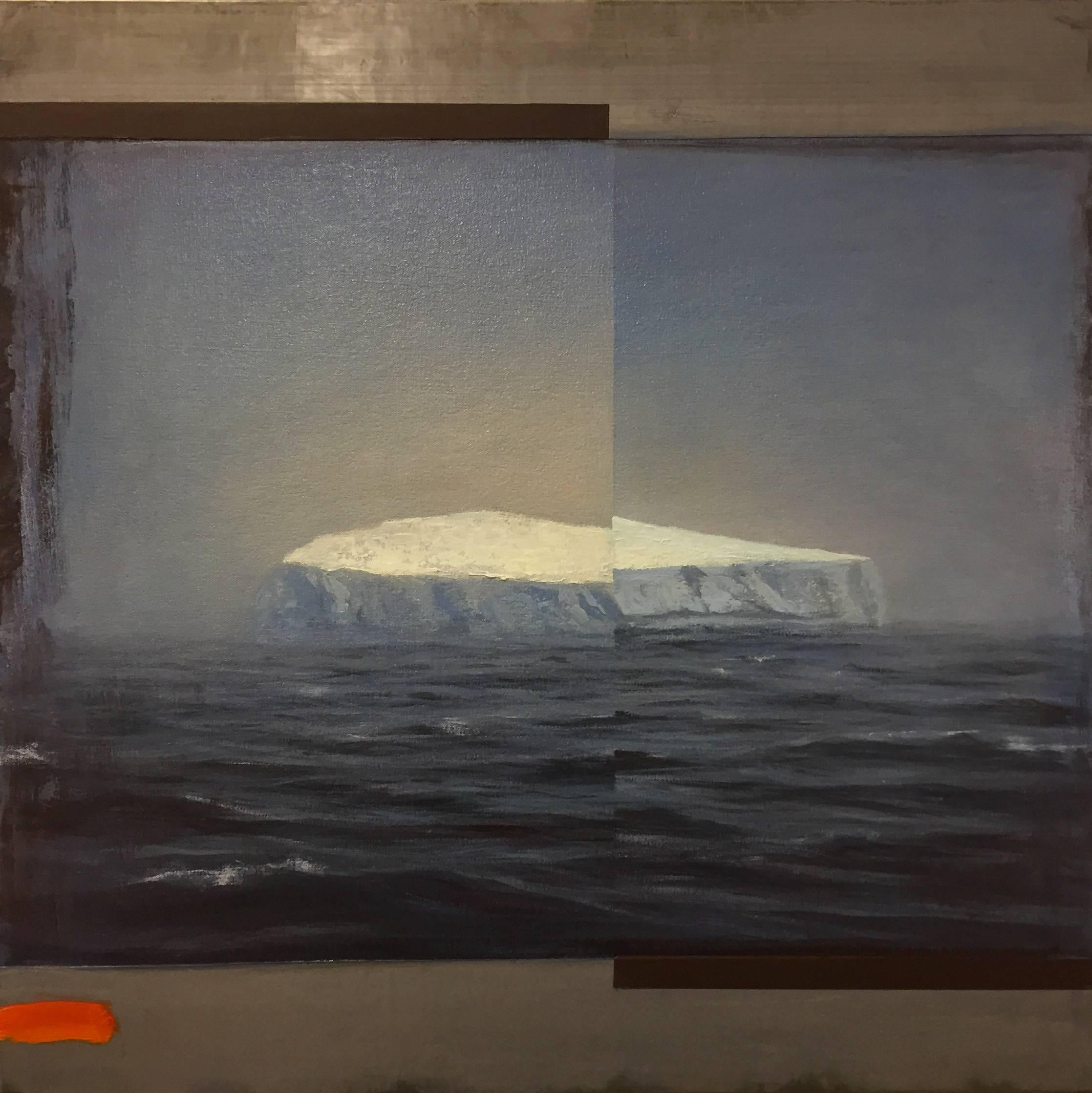 Adam Straus Landscape Painting - Glitch; Iceberg