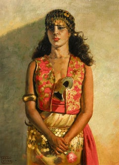 Adam Styka (1890-1959) Portrait of an Orientalist Beauty
