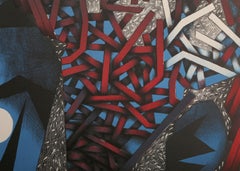 Cocoon, litografia astratta di Adam Styka