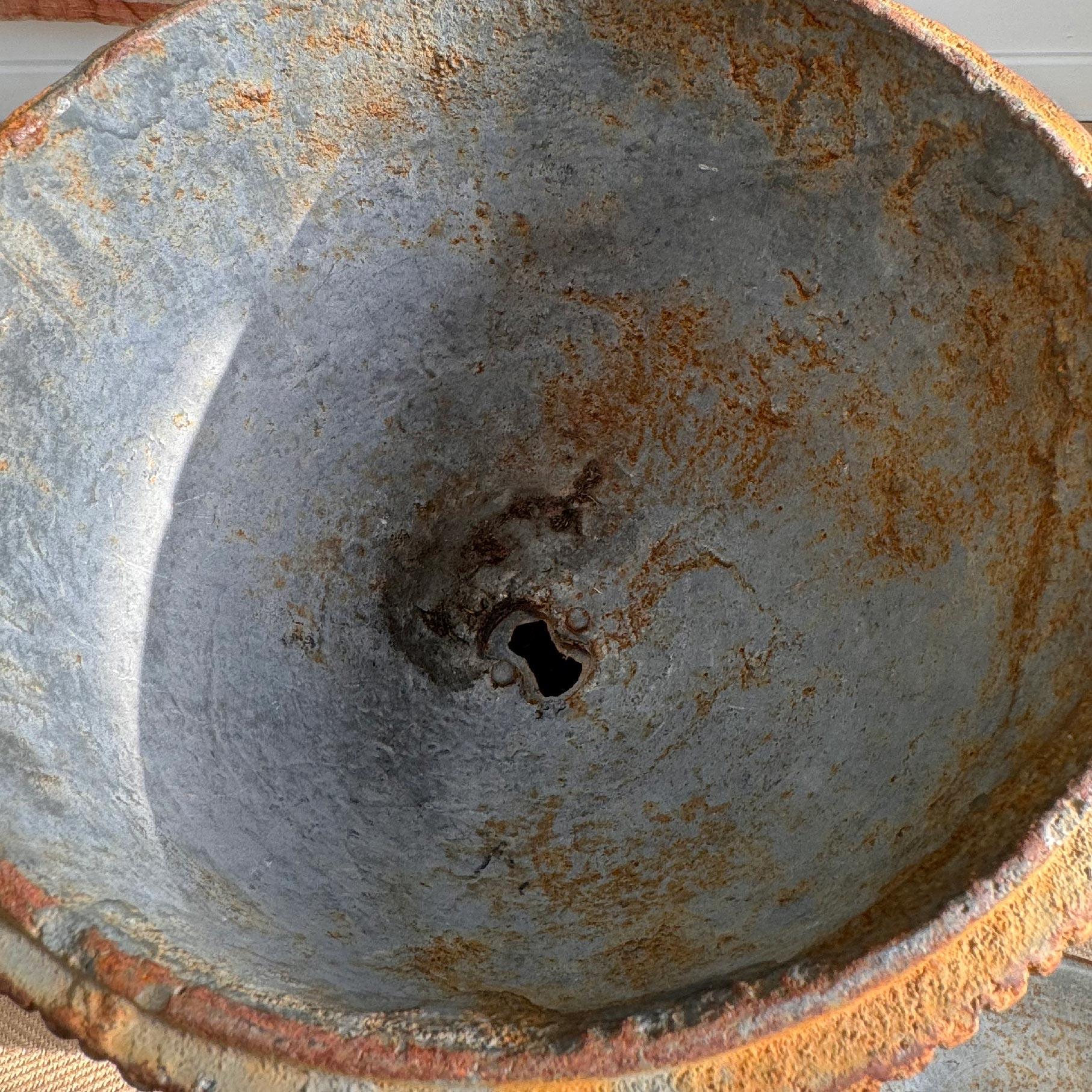Adam Style Blue Cast Iron Urn attributed to the Carron Iron Works For Sale 3