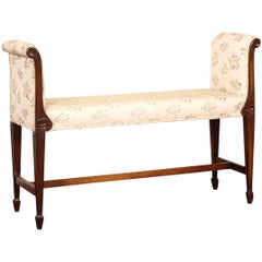 Adam Style Custom Mahogany Bench