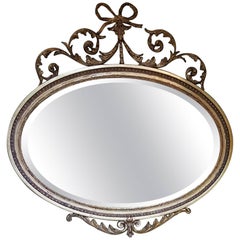 Antique Adam Style Gesso Framed Mirror