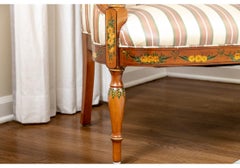 Settee peinte à la main de style Adam