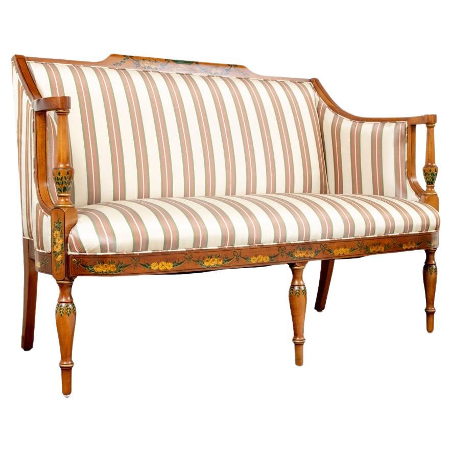 Adam Style Hand-Painted Settee 