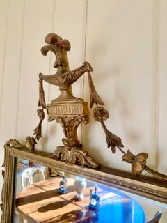 Adam Style Neoclassical Giltwood Prince of Wales Wall Mirror