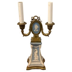 Antique Adam Style Ormolu Mounted Wedgwood Lamp Attributed to E.F. Caldwell
