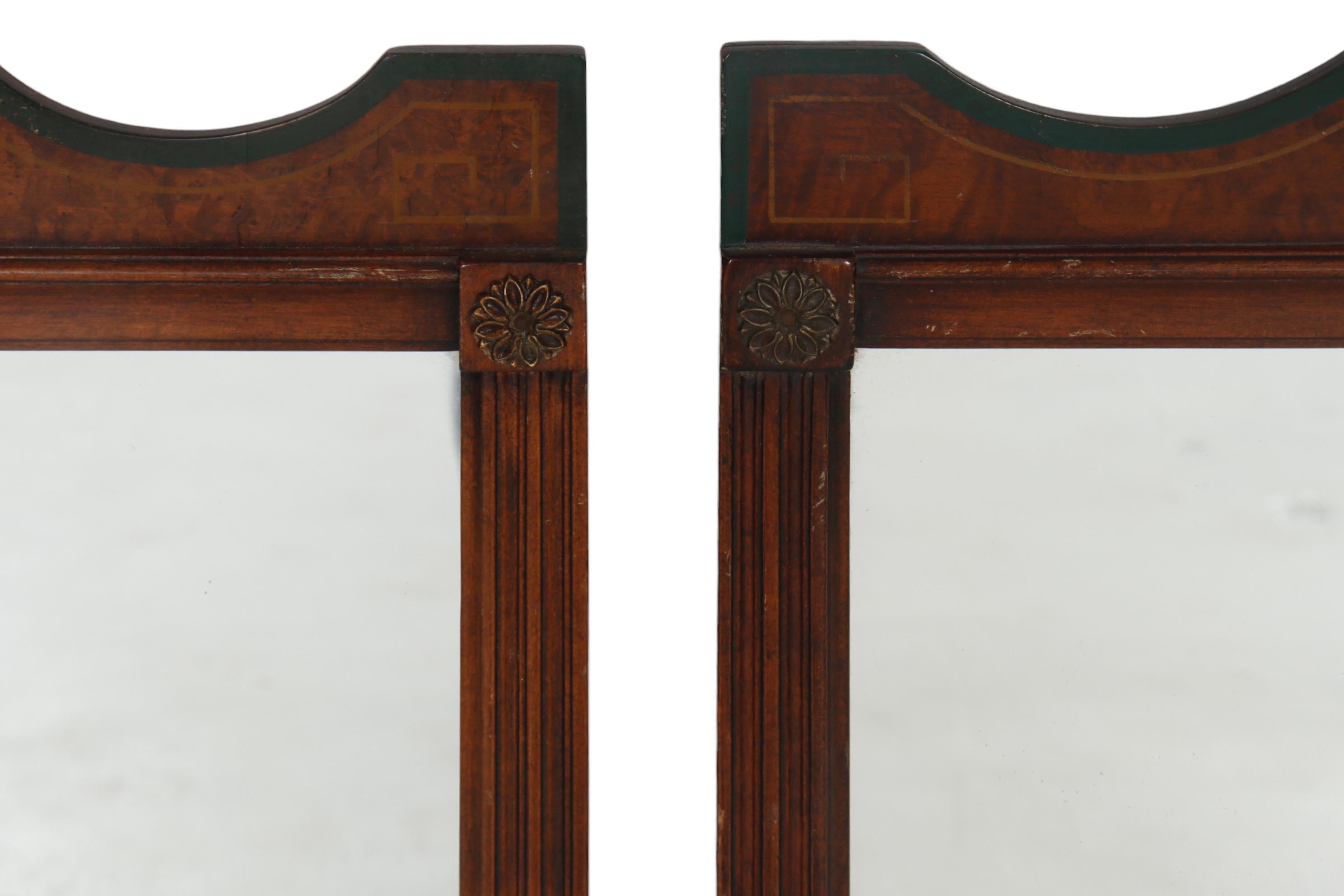 20th Century Adam Style Wall Mirrors - a Near Pair For Sale